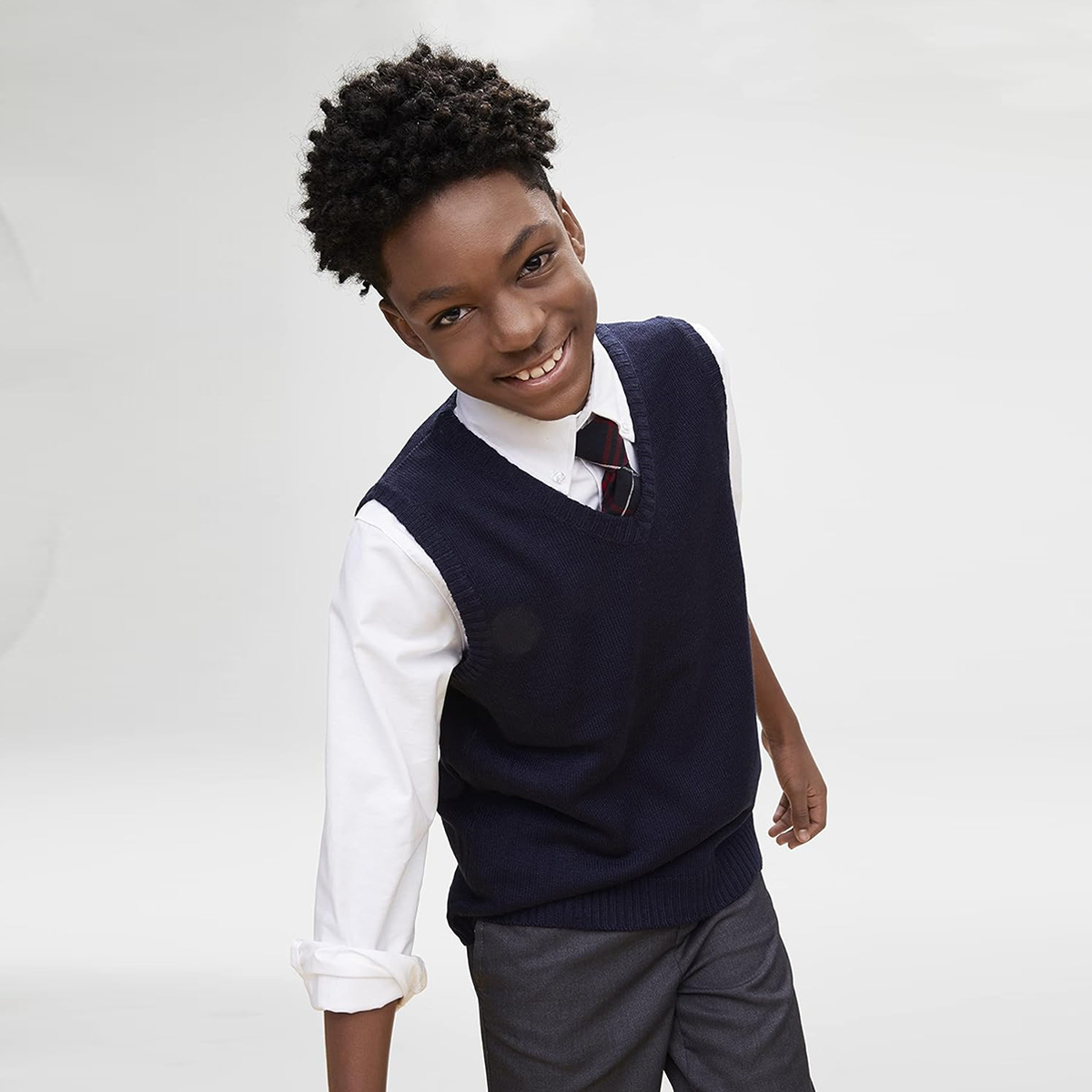 British Style V-Neck School Sweater Vests | Custom Knitwear for Uniforms