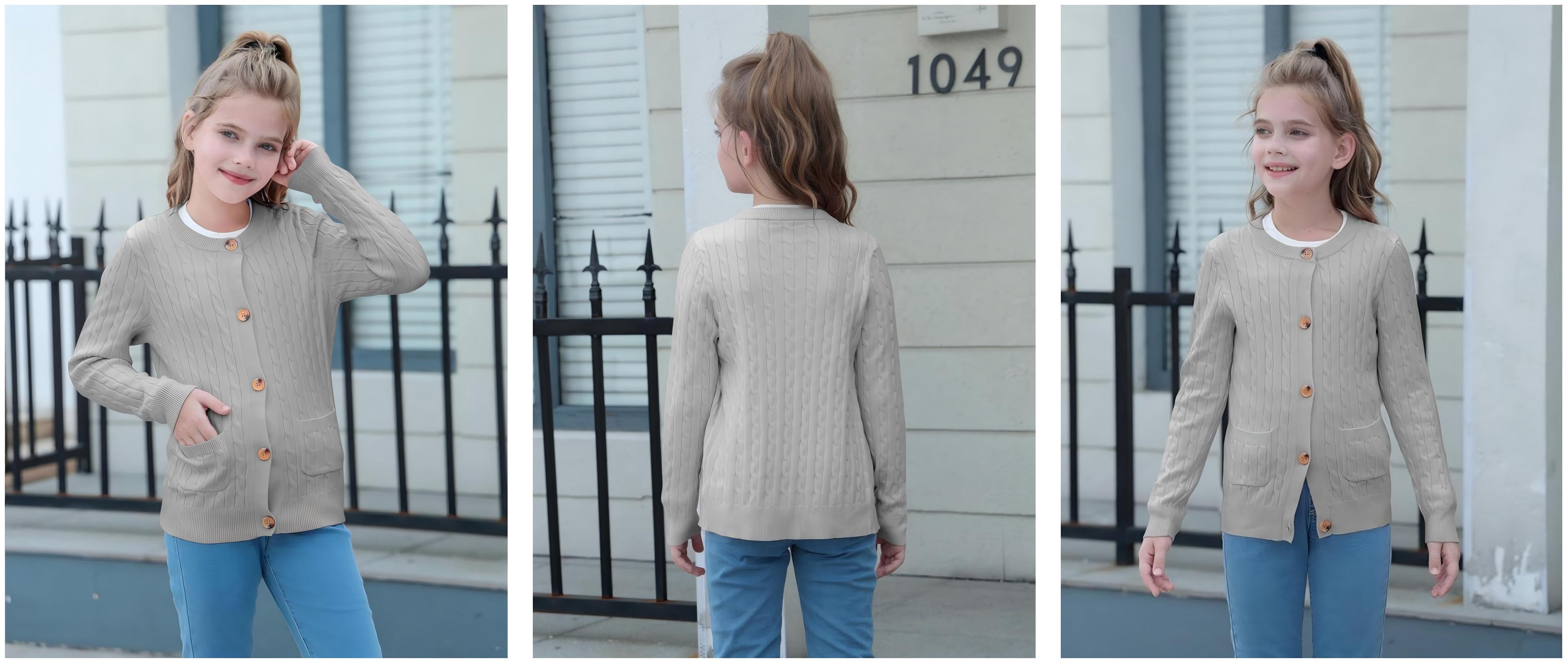 Classic Cable Knit School Cardigans | Custom Uniform Sweaters Manufacturer