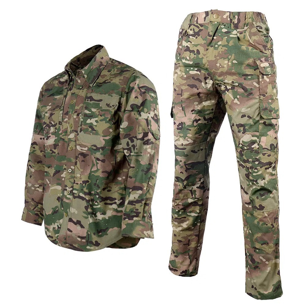 Professional Multi-Terrain Camouflage Tactical Duty Uniform Set