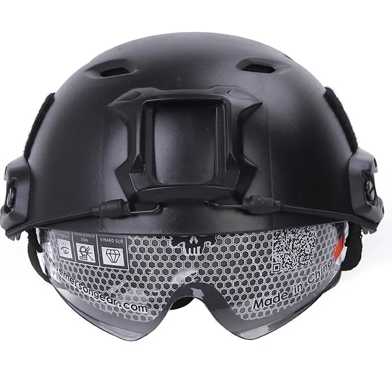 Capacete militar Kevlar Bulletproof com óculos