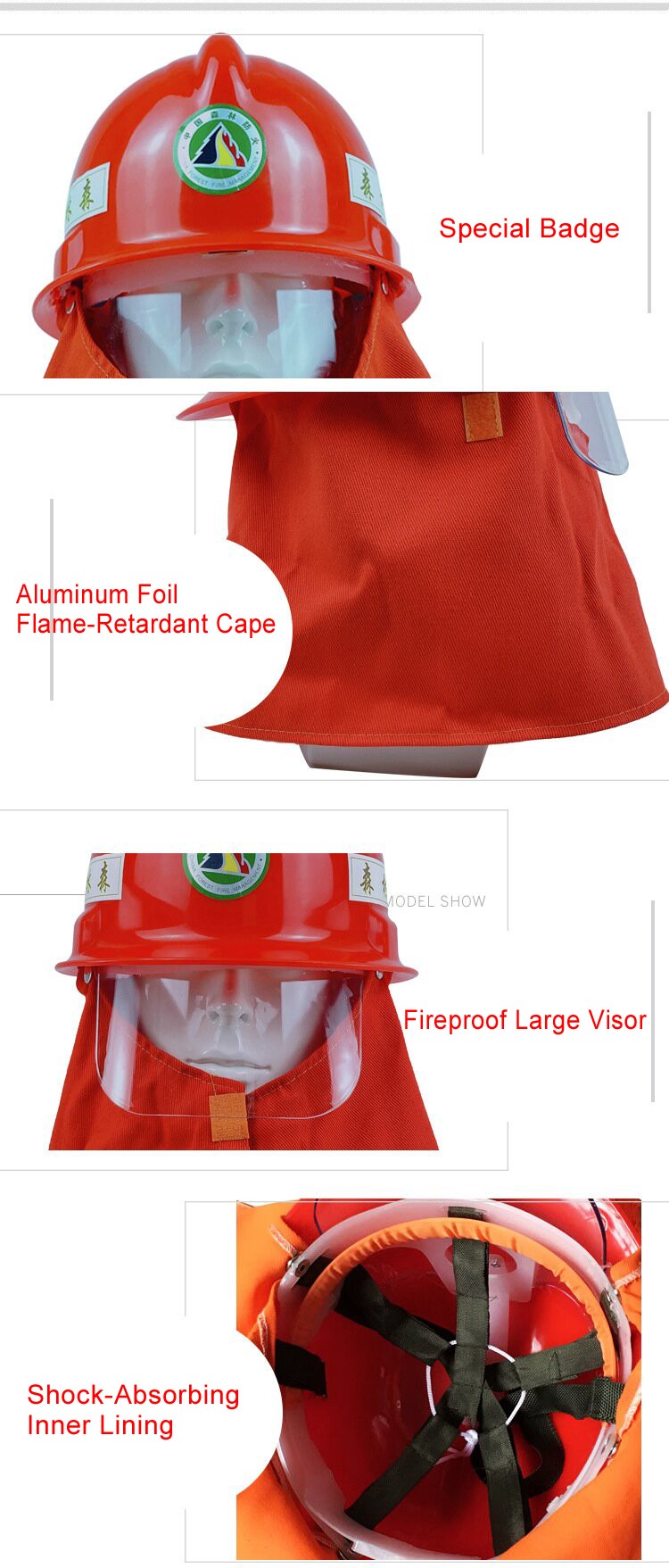 Forest Fire Fighting Helmet with Neck Protection China Supplier