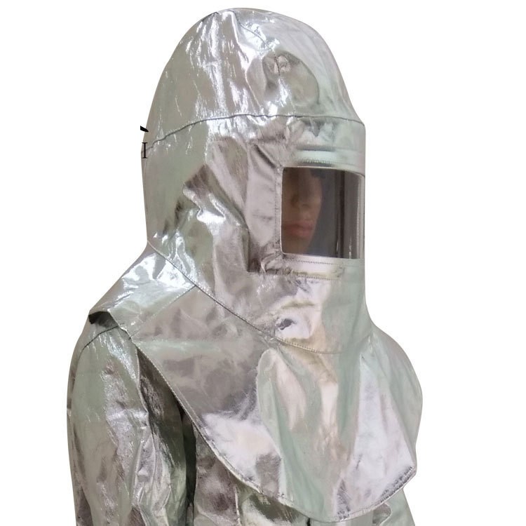 Alumínio Foil Fireproof capacete com viseira transparente