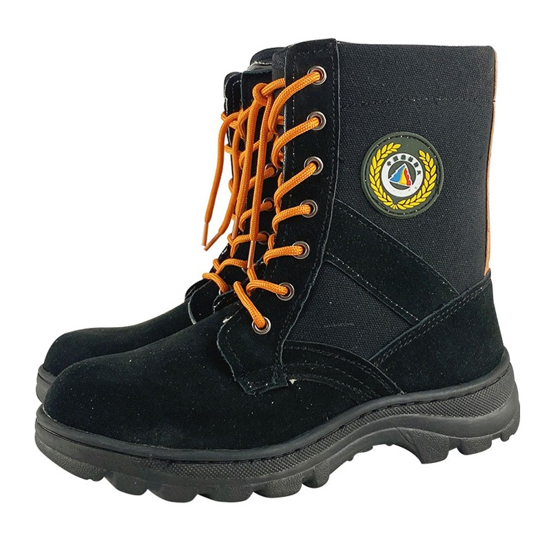 Impressão do logotipo Botas resistentes do fogo do deslizamento