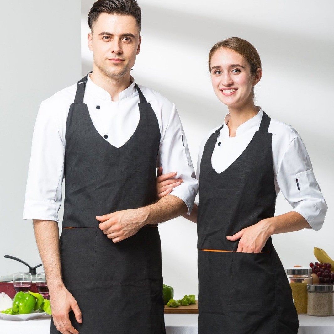 Aventais modernos do Chef do pescoço-laço | Projetos customizáveis | Fábrica direta