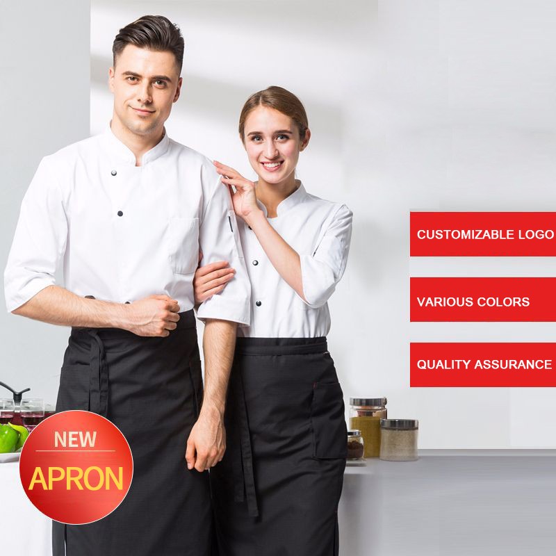 Modern Tie-Back Chef Aventais | Opções do logotipo personalizado | Fabricante direto