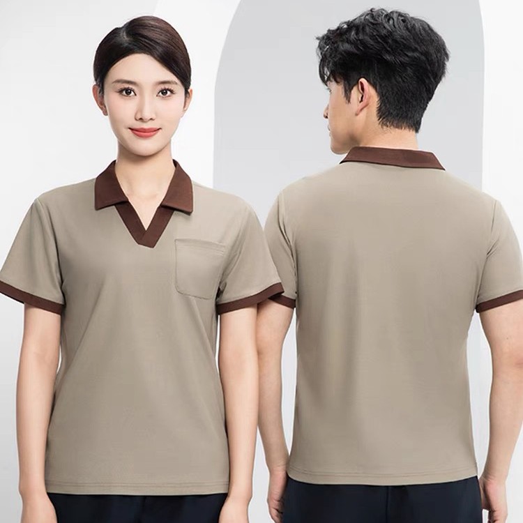 Unisex Hotel Cleaner Uniformes | Coleção Polo Color-Block | Custom Workwear